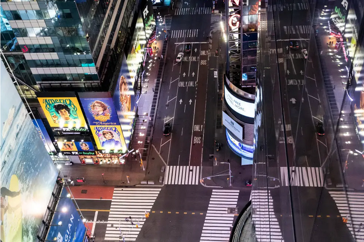 Times Square vazia