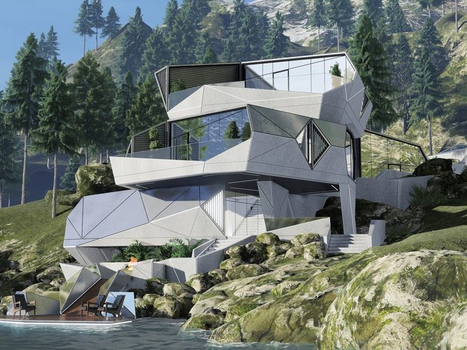Projeto renderizado do CyberHouse Life