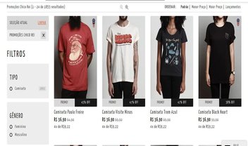 Promoção Chico Rei: todas as camisetas do site por R$ 36,90