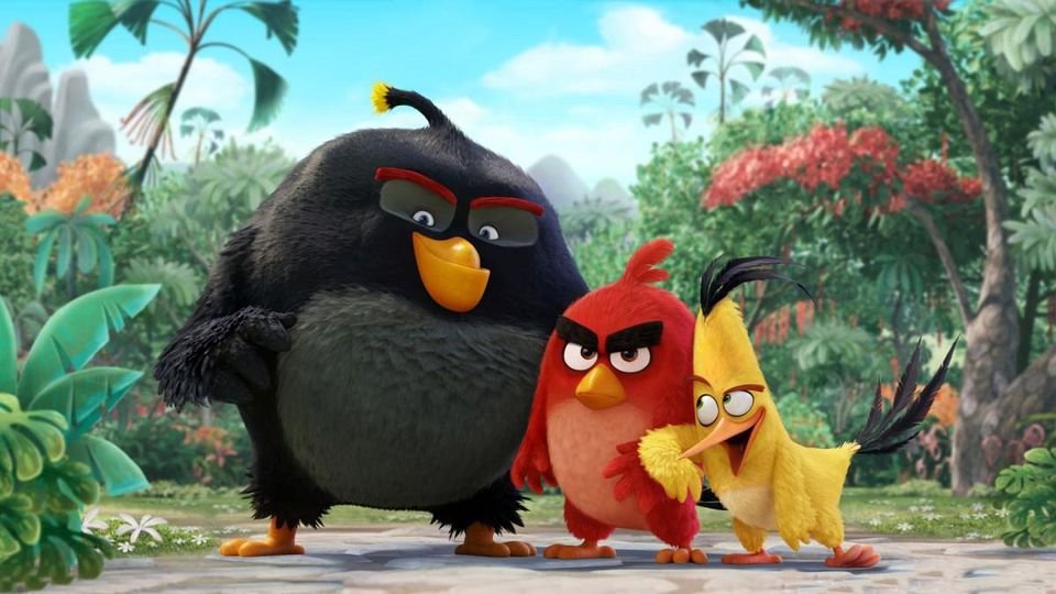 Bomb, Red e Chuck em 'Angry Birds: O Filme' - 2016