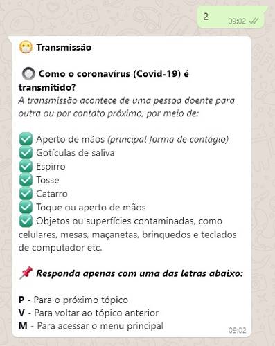As mensagens enviadas pelo perfil podem ser compartilhadas em grupos e com outros contatos do seu WhatsApp.