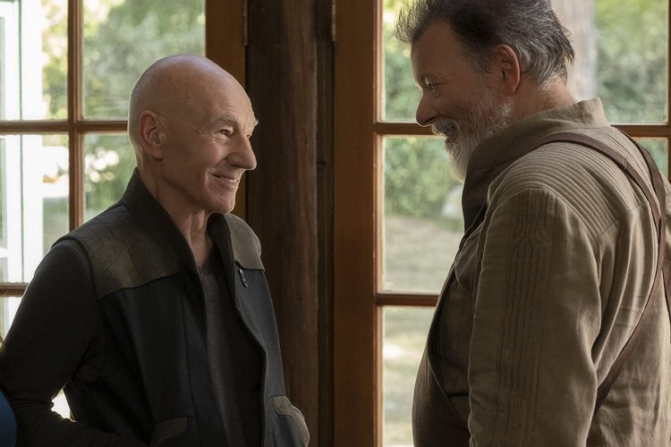 Patrick Stewart e Jonathan Frakes em 'Star Trek: Picard'