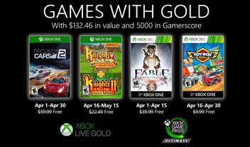 Xbox Games with Gold de abril tem Project Cars 2 e Fable; confira