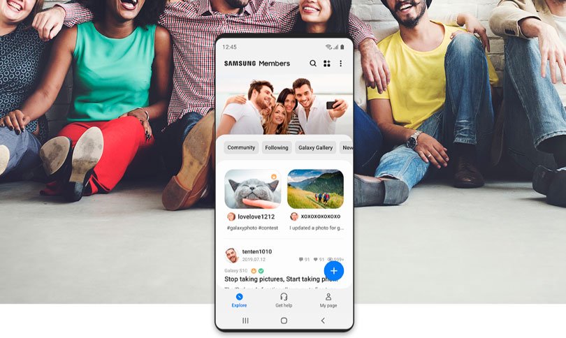 O app Samsung Members é um dos locais em que os usuários podem buscar suporte para os produtos