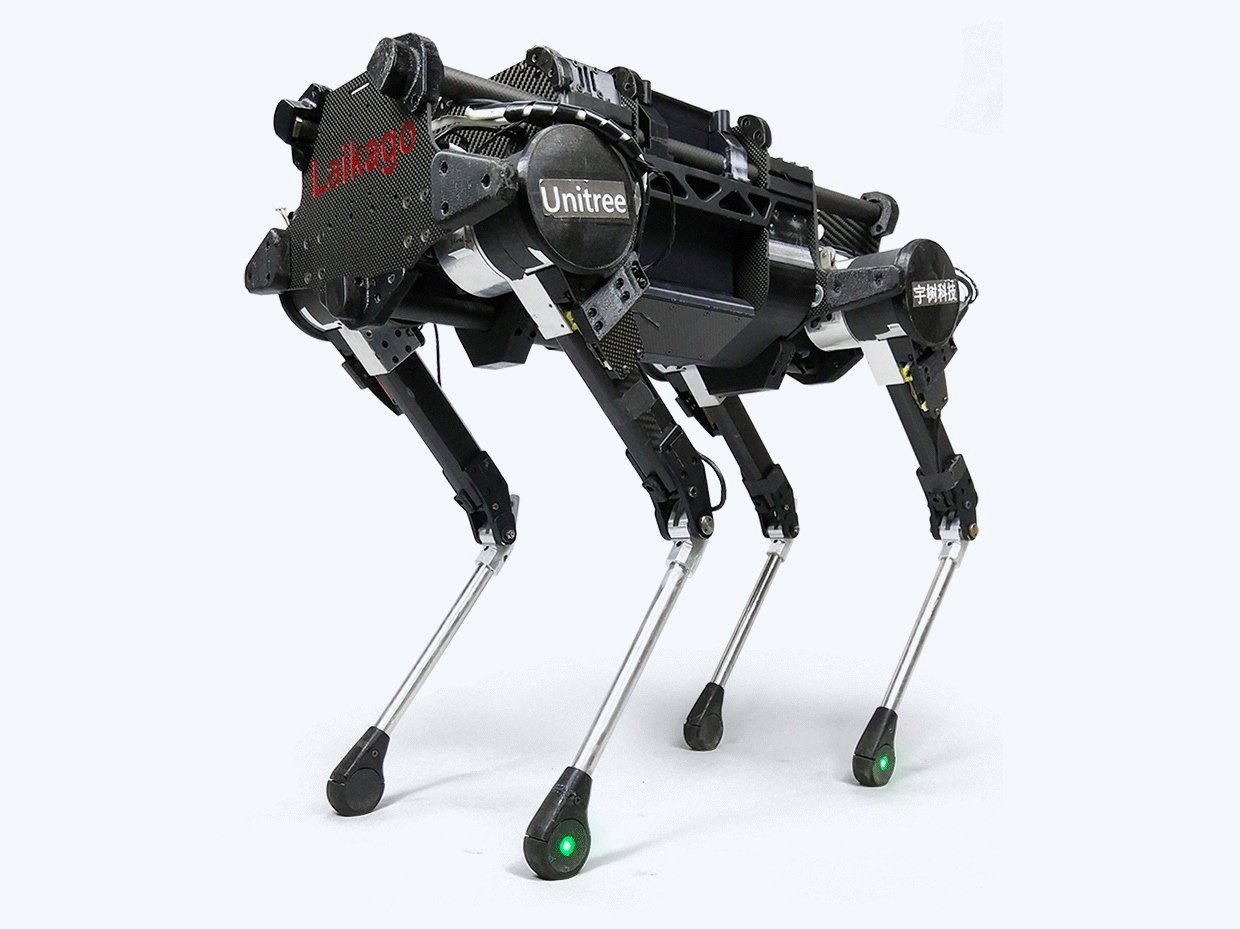 O “robô cachorro” Laikago foi criado pela chinesa Unitree Robotics.