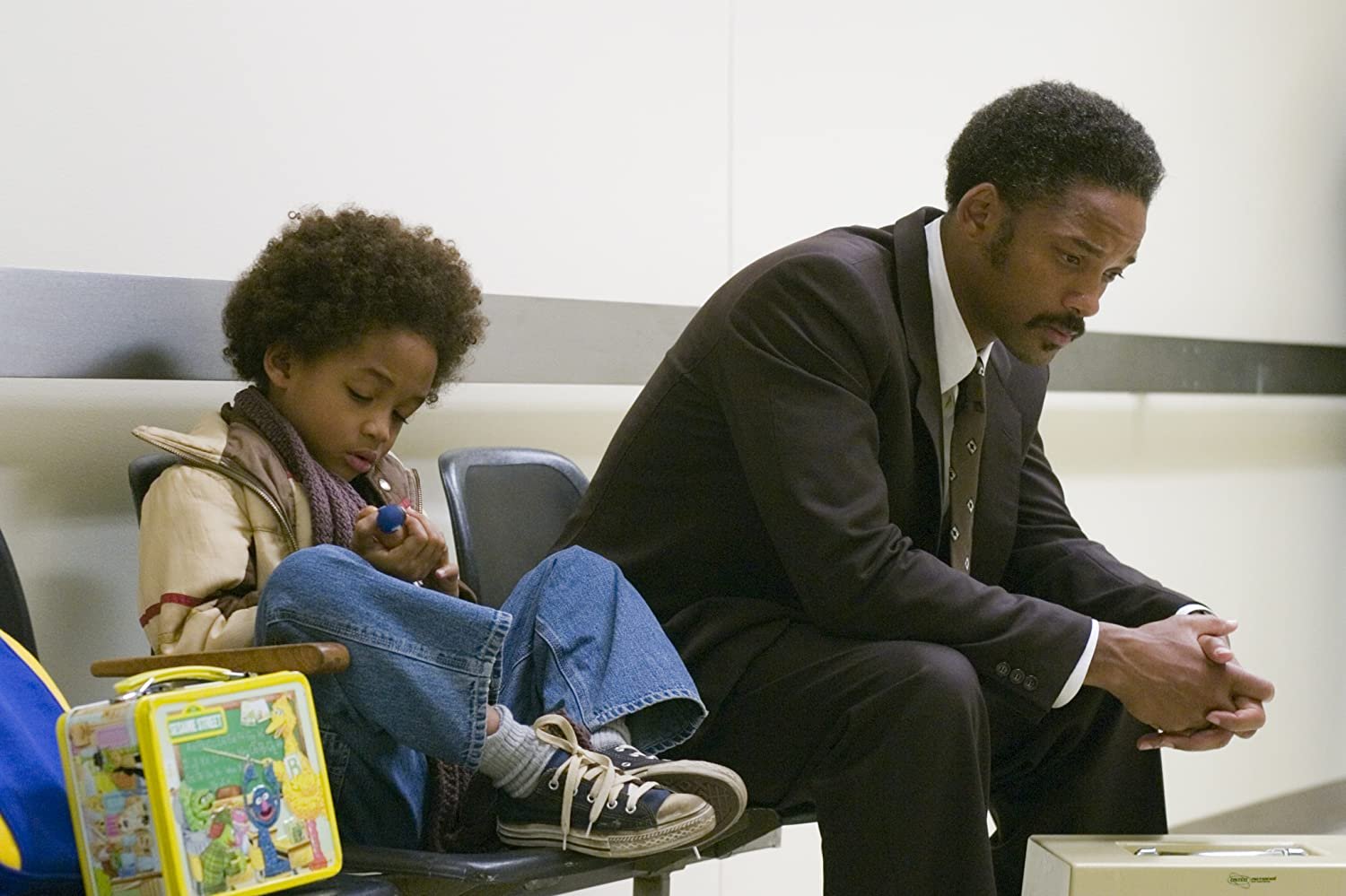 Will Smith e seu fillho, Jaden Smith, em 'À Procura da Felicidade' - 2006