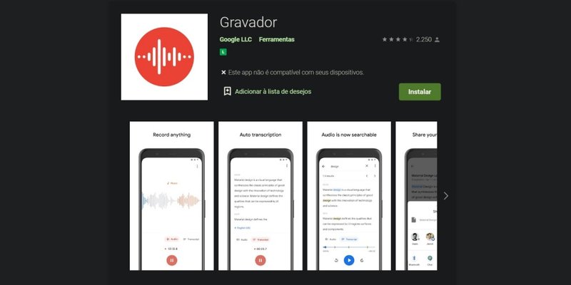 Fonte: Play Store/Reprodução