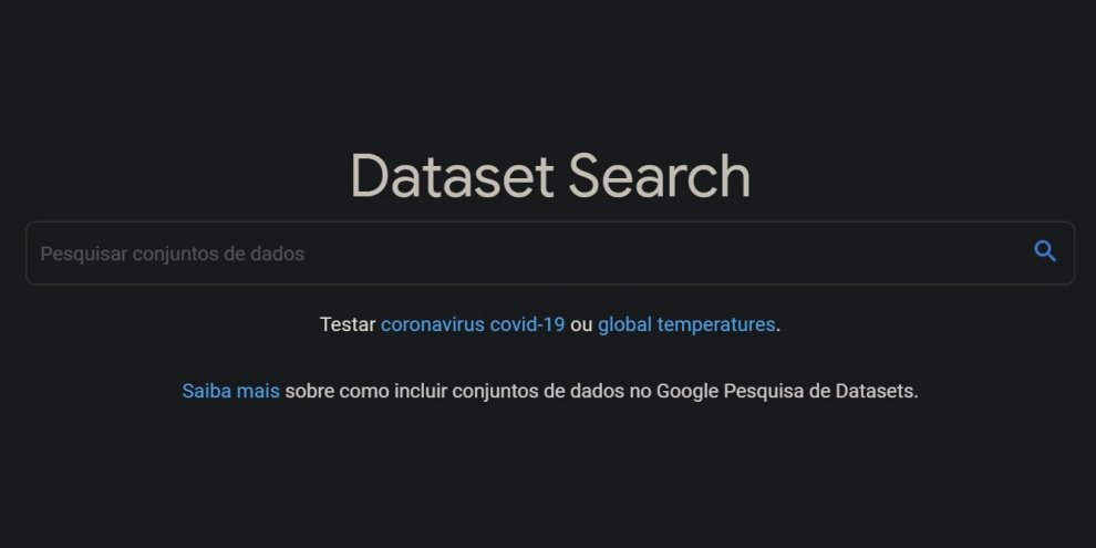 Fonte: Google Dataset Search/Divulgação