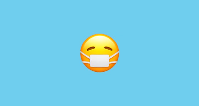 Muito utilizado atualmente, o emoji de rosto com máscara já está disponível desde 2015