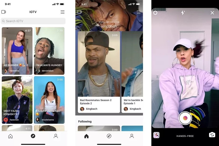 A nova interface do app do IGTV e dos conteúdos no Instagram