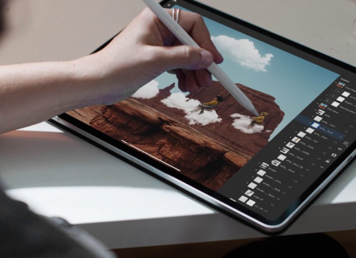 Versão para iPad do Adobe Photoshop pode ser usada em conjunto com a de computadores.