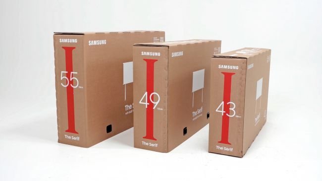 As novas caixas ecológicas da Samsung.