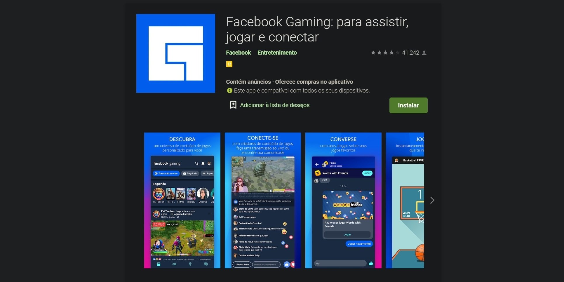 O Facebook Gaming já está disponível para Android