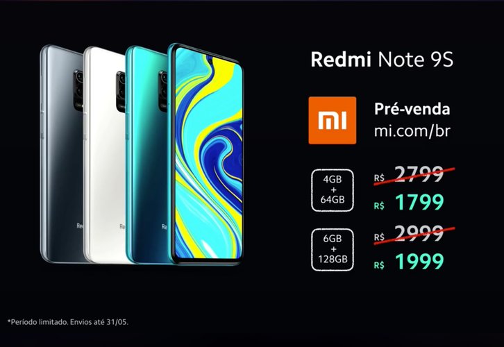 Xiaomi Redmi Note 9S Brasil