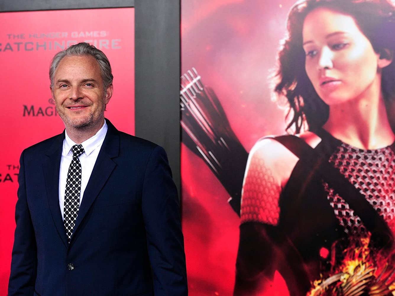 Diretor Francis Lawrence na première de Jogos Vorazes: Em Chamas (2013).