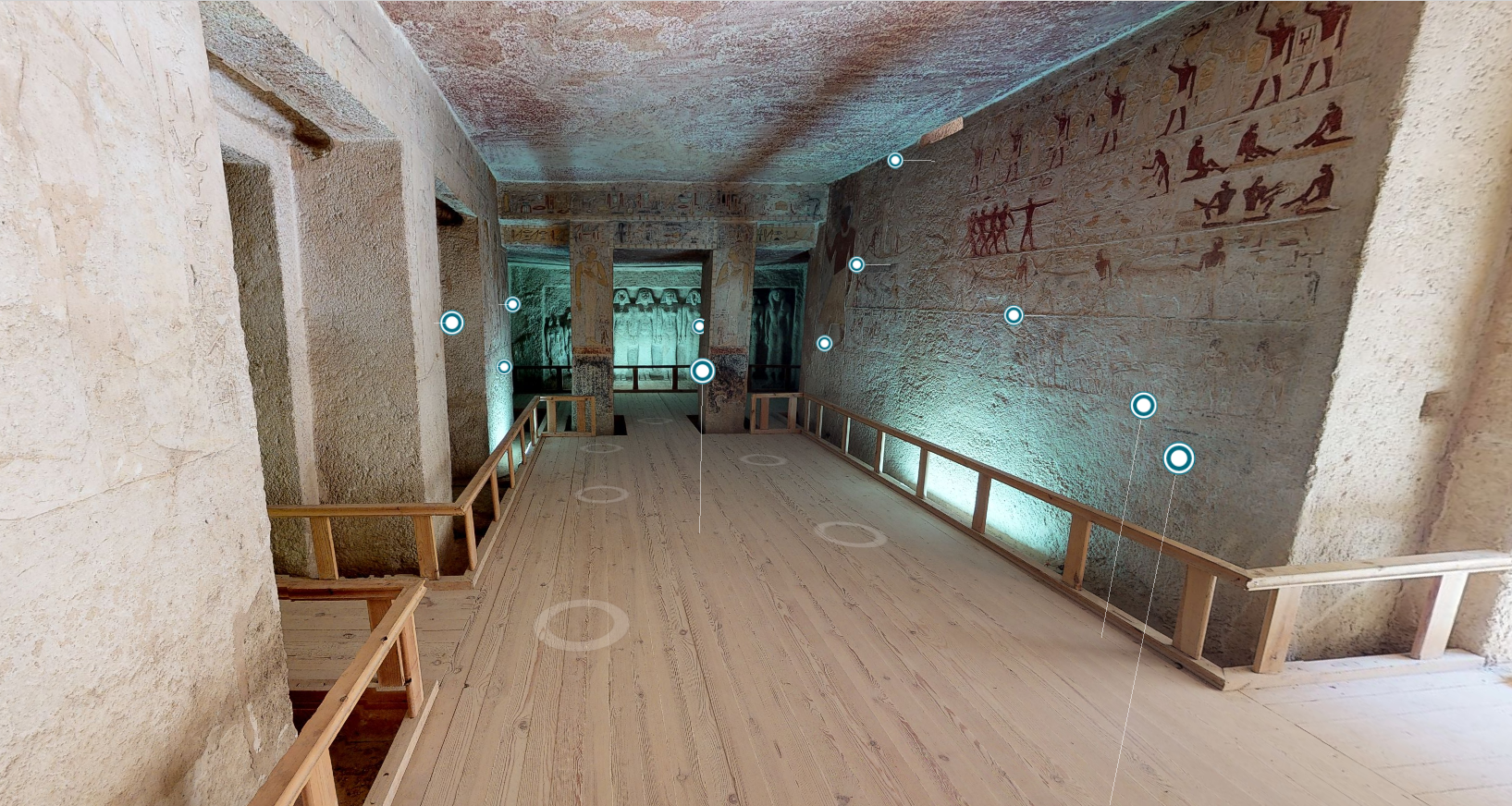 Reprodução virtual da tumba da Rainha Meresankh III