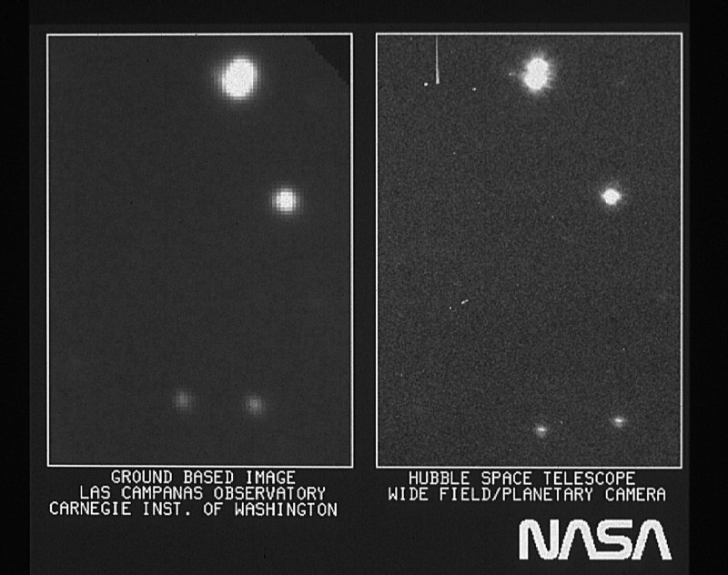 A primeira imagem do Hubble era apenas um pouco melhor do que a captada por um telescópio na Terra.