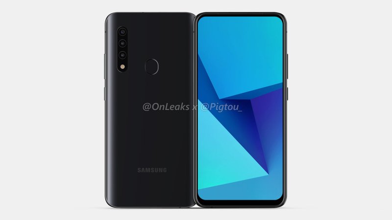 Suposto Galaxy A com câmera frontal pop-up tem renderizações divulgadas.