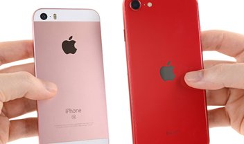 iPhone SE é aberto para mostrar sensor de câmera do iPhone 8