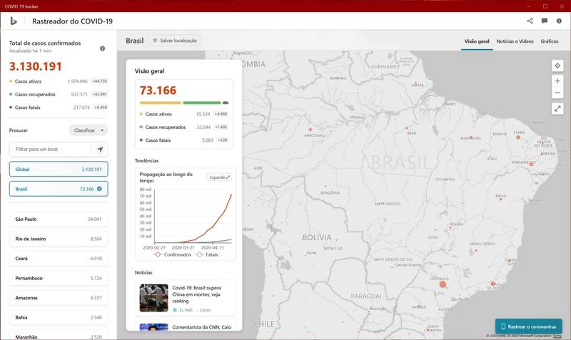 O rastreador da Microsoft está disponível em português do Brasil. (Fonte: Microsoft Store/Divulgação)