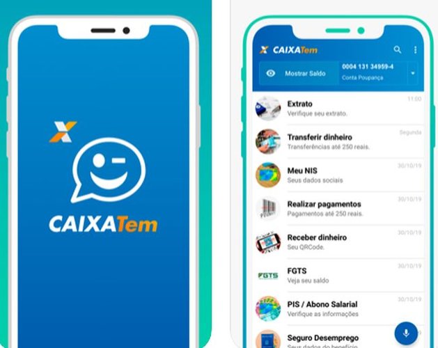 O cartão virtual é gerado pelo app Caixa Tem.