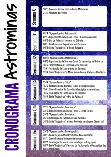 Programação completa da iniciativa.