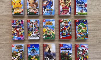 Caixinha de jogos de Switch em miniatura inspiram belos chaveiros