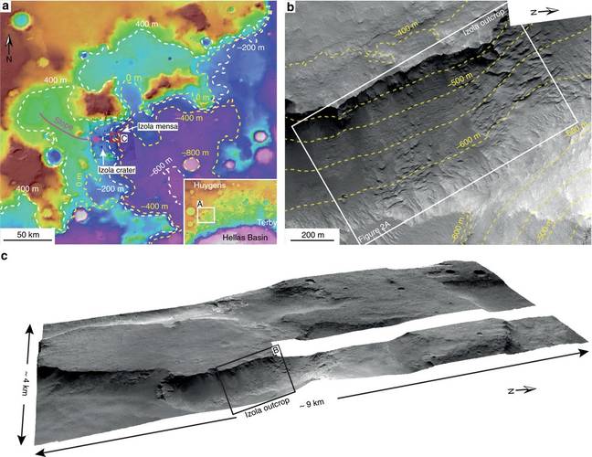 O penhasco, pelas lentes do HiRISE.