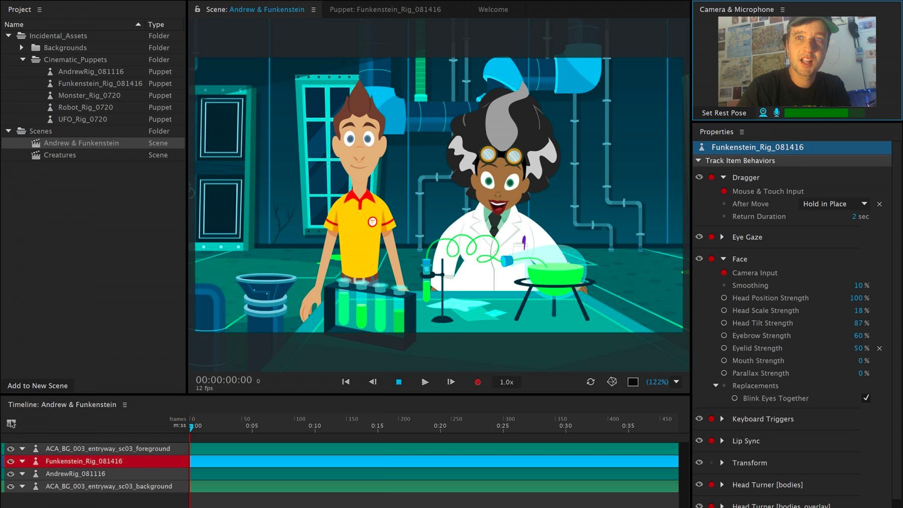 Character Animation traz suporte a lip sync ao criar animações.
