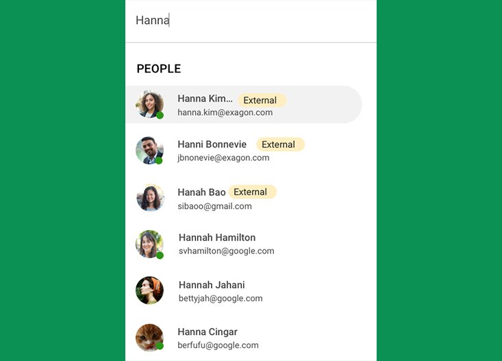 Usuários aparecerão com marcação em salas e grupos de bate-papo do Google Chats.