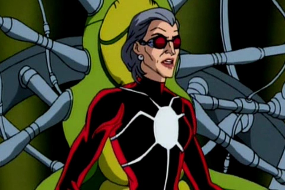 Madame Teia na série animada do Homem-Aranha, dos anos 90