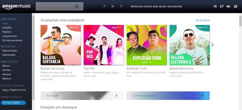 Prime Music apresenta playlists para todos os gostos.