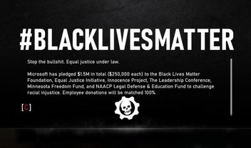 Gears 5 destaca que #BlackLivesMatter em sua tela inicial