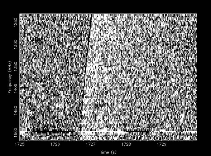 O registro da primeira FRB captada na Terra, a 