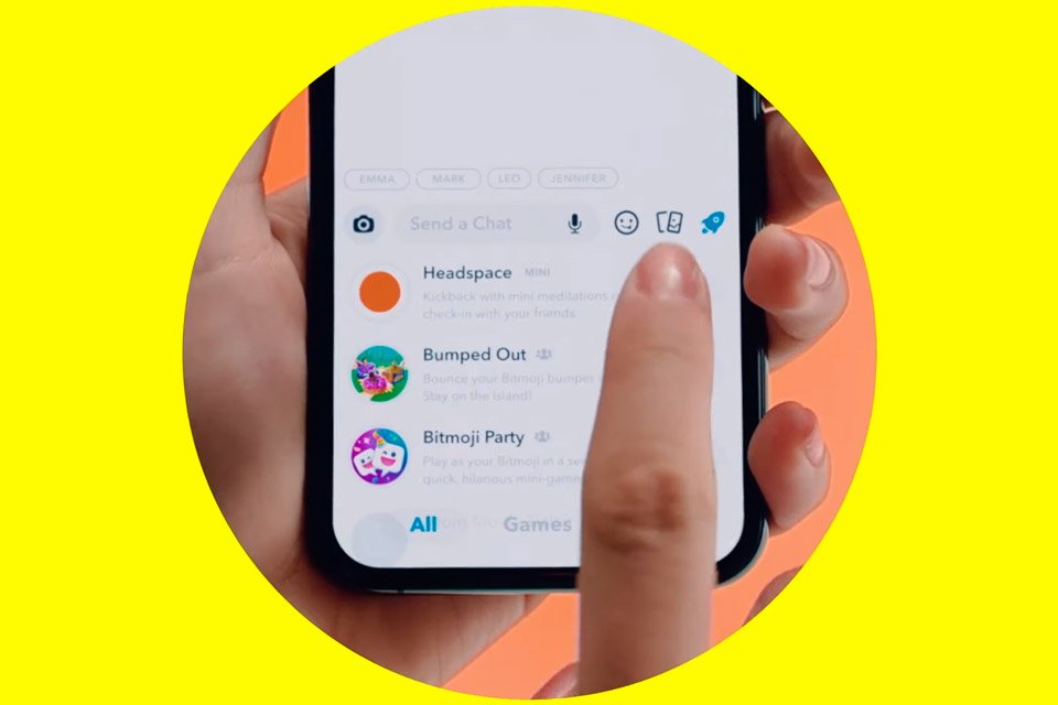O app de meditação Headspace pode ser aberto no chat do Snapchat