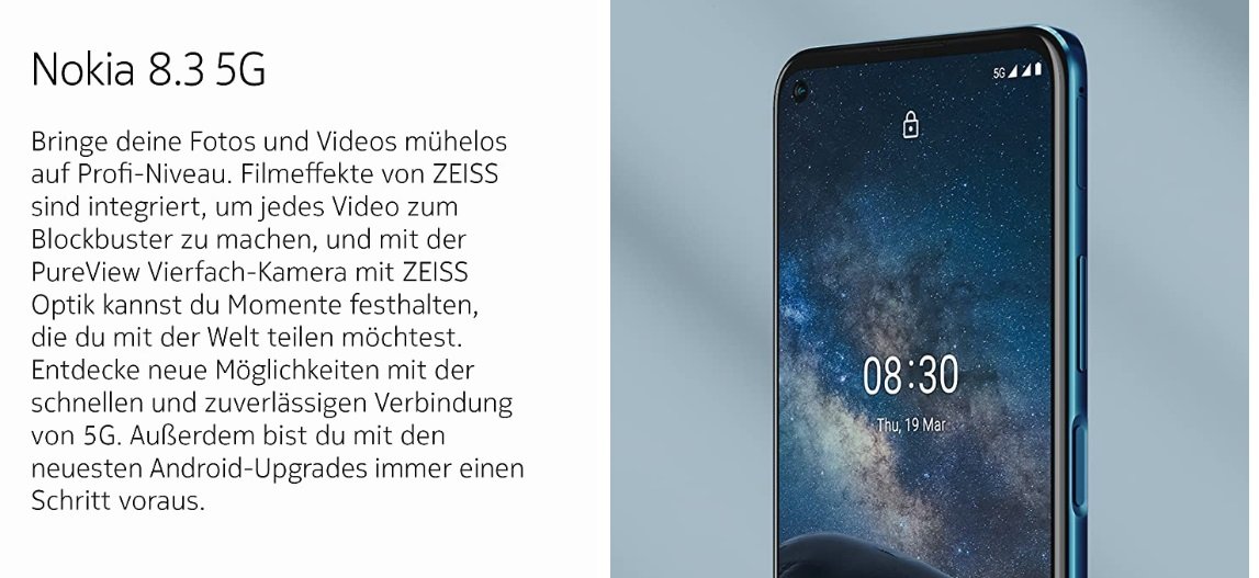 O produto listado na Amazon alemã, ainda sem preço.
