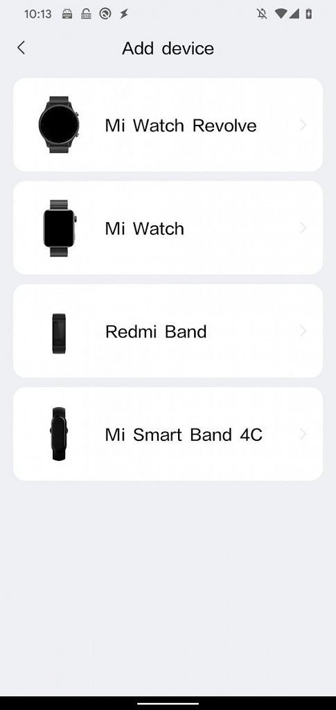 Captura de tela do Mi App mostra renomeação de vestíveis.
