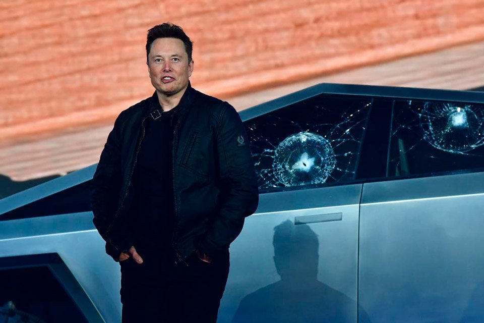 Elon Musk na apresentação do Cybertruck