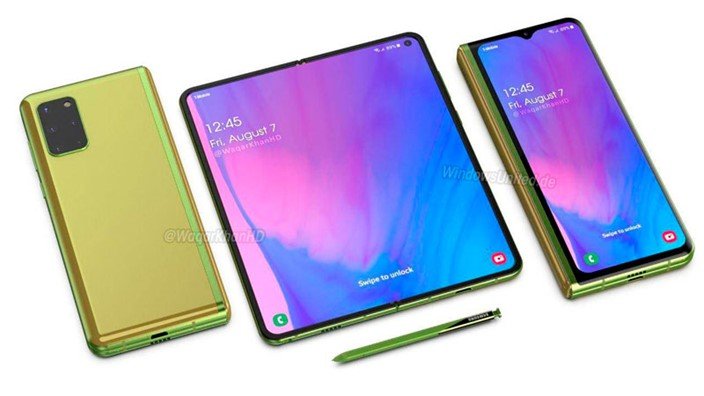 Renderização com suposto design do Galaxy Fold 2