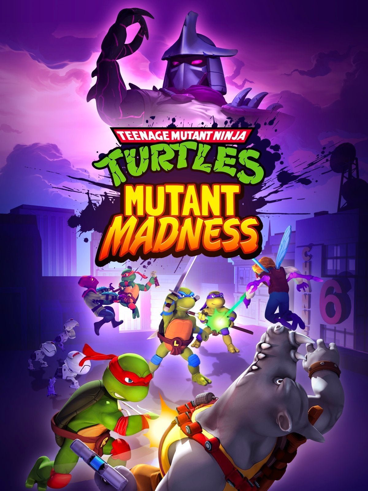 Arte da capa de Teenage Mutant Ninja Turtles: Mutant Madness.