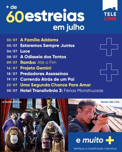 Julho no Telecine