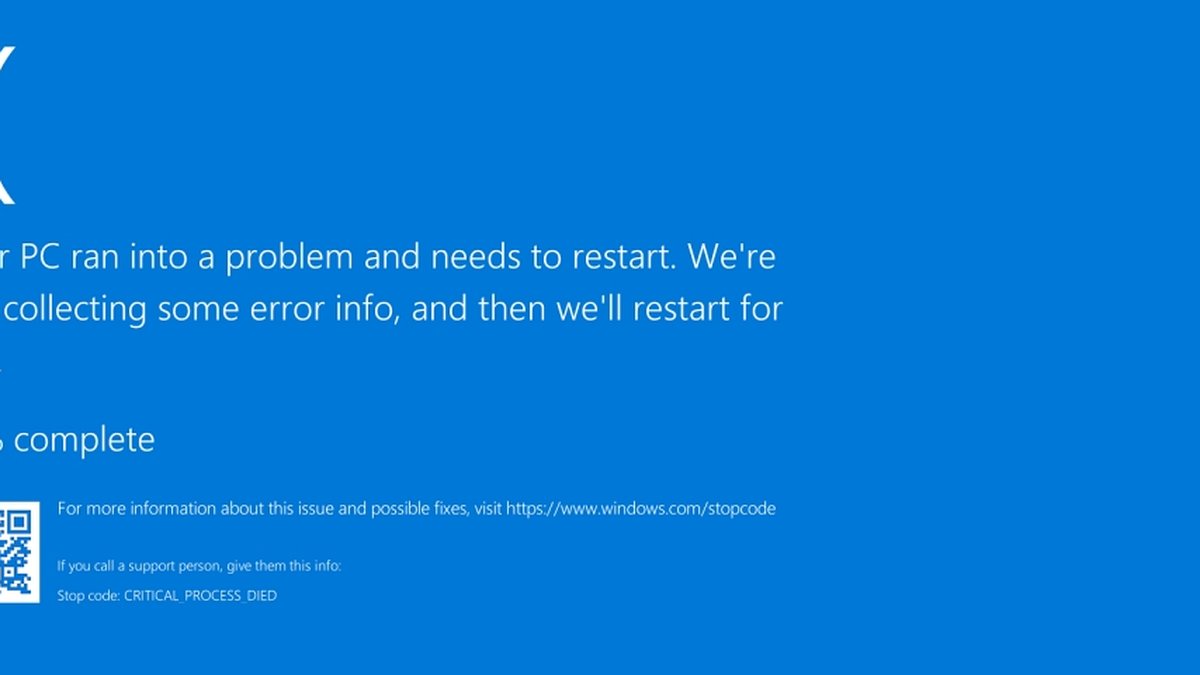 Tela azul no Windows? Veja o que é e como resolver
