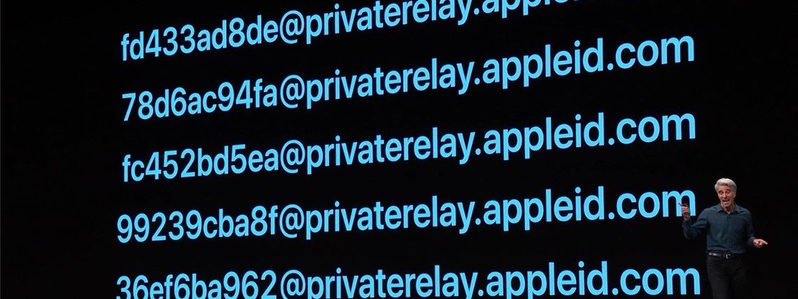 O sistema da Apple gera e-mails aleatórios para manter privacidade do usuário