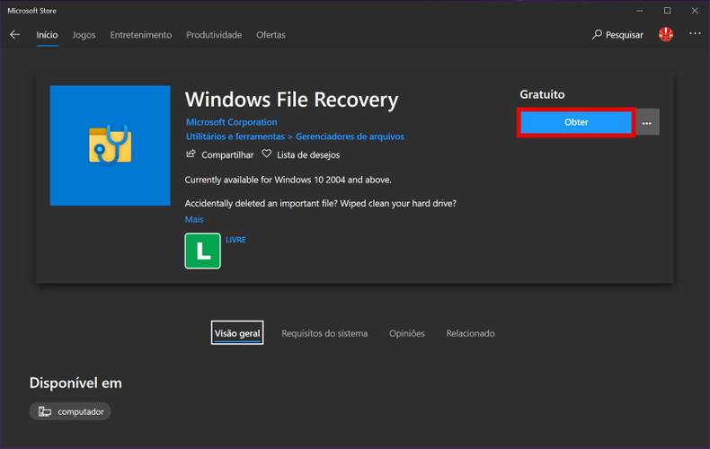 Fonte: Microsoft Store/Divulgação