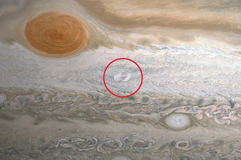 Imagem gerada pelas capturas da sonda espacial Juno