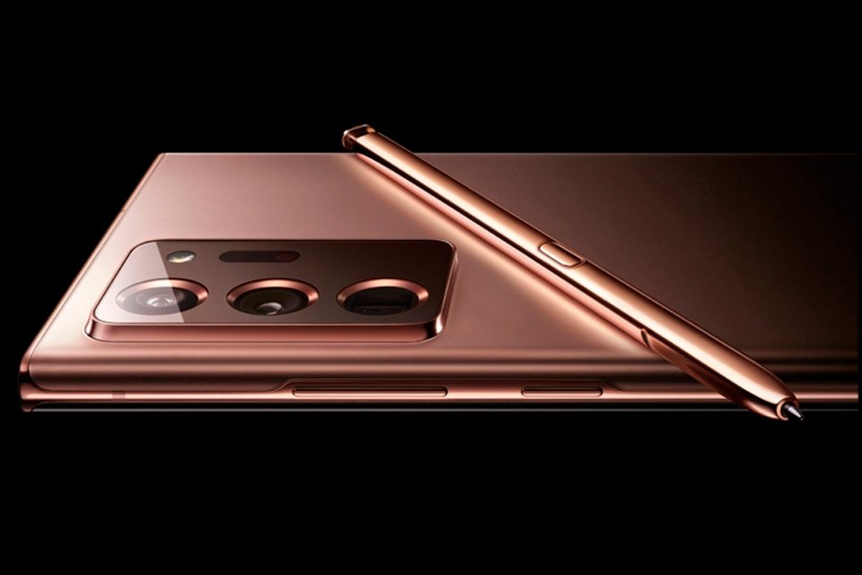 Imagem do Galaxy Note 20 Ultra vazada no site da Samsung