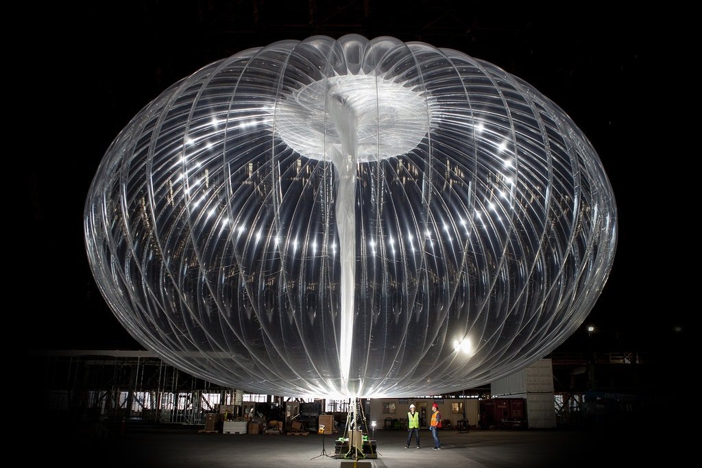 Cada balão dura 100 dias e ocupa o espaço de uma quadra de tênis (Fonte: Loon/Divulgação)