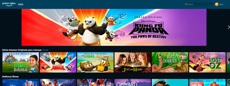 Perfil Kids do Amazon Prime Video