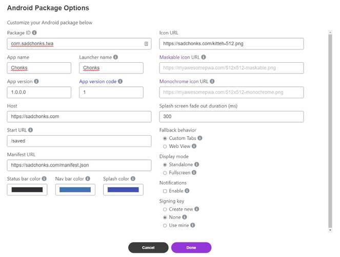 O novo PWABuilder tem várias opções de personalização fácil para web apps. (Fonte: Medium/Reprodução)
