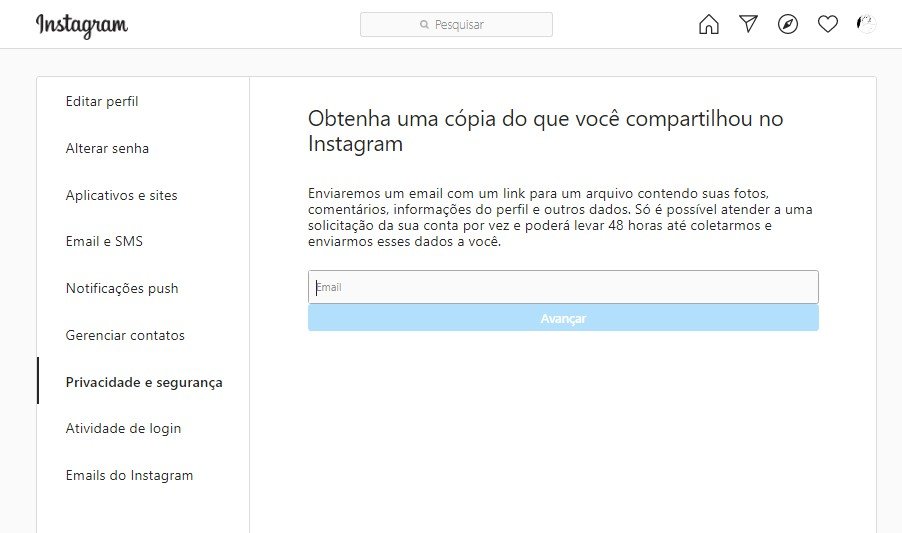 Arquivos mensagem para Instagram - Seu Post